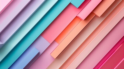 Obraz premium Abstract Colorful Geometric Pattern with Vibrant Overlapping Layers