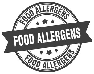 Obraz premium FOODALLERGENSRoundRibbTransp24Black.eps