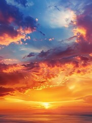 Obraz premium Sunset over the ocean