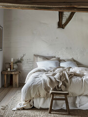 Scandi bedroom, scandinavia style interior, bedroom