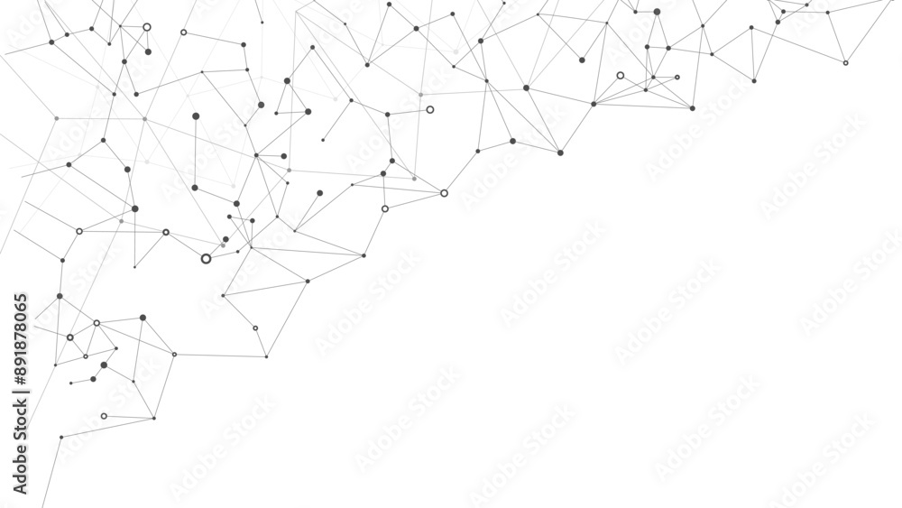 Aufkleber Abstract technology background. Plexus mesh backdrop. Vector