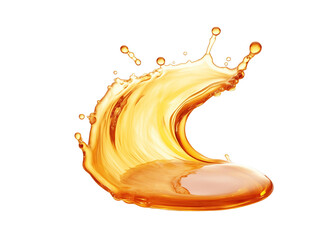 Liquid honey splash. Oil or orange juice splash. Generative AI