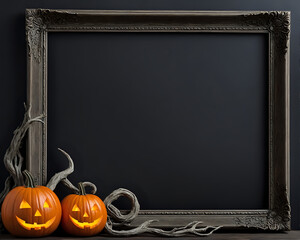 halloween pumpkin frame