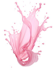 Pink splash isolated on white background