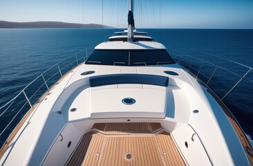 Fototapeta premium beautiful view from the deck of a yacht to the ocean