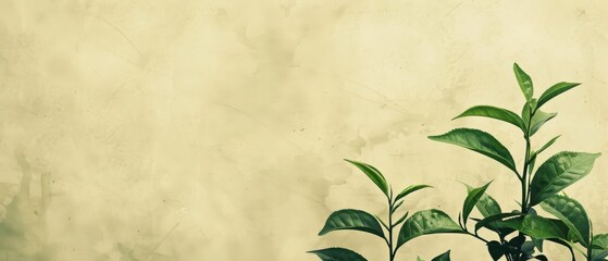 A leafy green plant is the main focus of the image