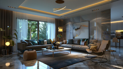 create modern interior living room