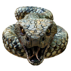 Photo of Viper snake isolated on transparent background