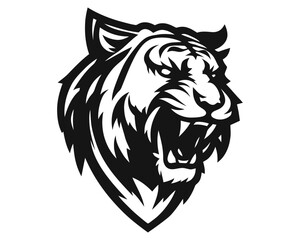 tiger head, tiger head logo, tiger, tigers, roaring tigers