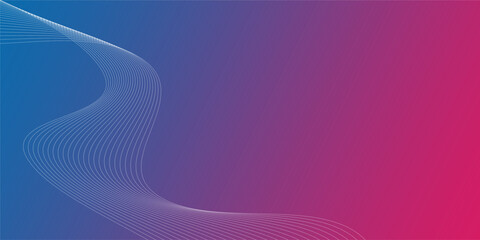 Technology background with neon color abstract line wave design