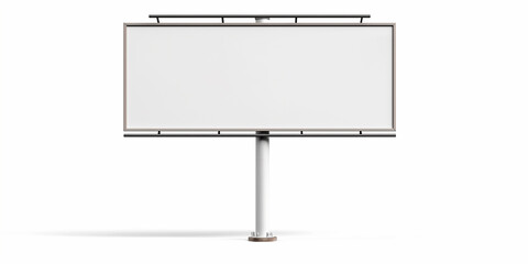 Obraz premium Blank billboard standing on white background showing copy space