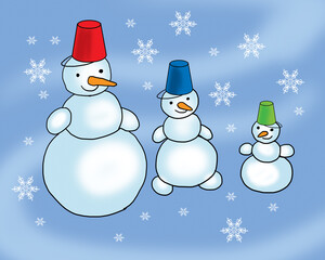 snowman with christmas ball