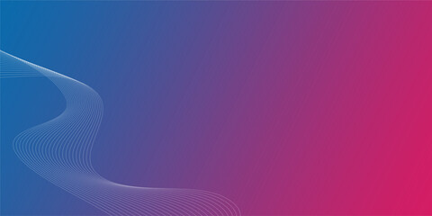 Technology background with neon color abstract line wave design