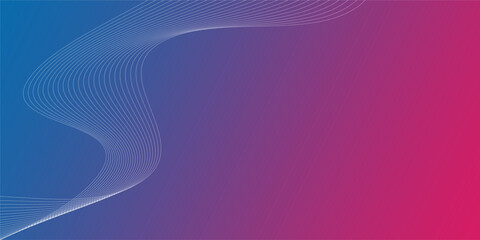 Technology background with neon color abstract line wave design