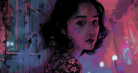person in the night