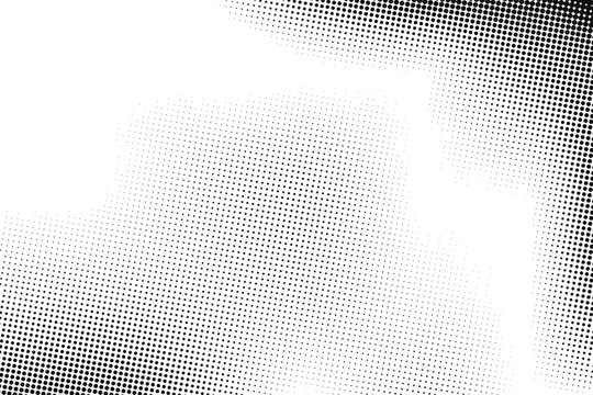 Fototapeta Points. Gradient texture. Grunge halftone grid background. White and black sand noise. Retro pixelated vector backdrop