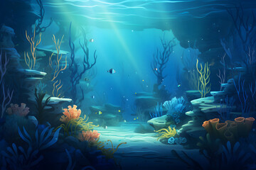 Fototapeta premium underwater sea wallpaper, underwater wallpaper sea