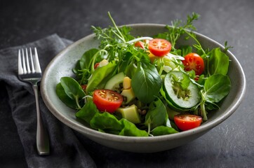 Tomato and cucumber salad. Vegetable salad for everyday use.