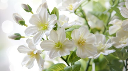 Artificial white flower arrangement