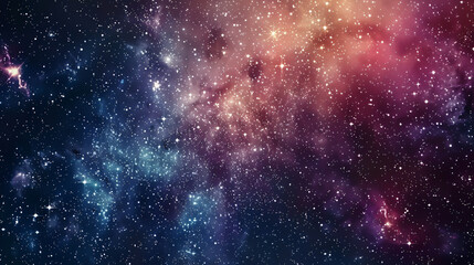 High Definition Star Field Background: Depicting a high-quality, colorful starry night sky outer space background texture, perfect for celestial and astronomical themes.