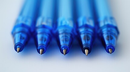Back to school blue pens