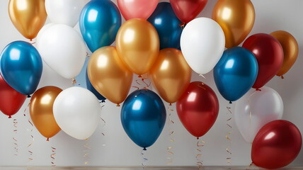 Colorful closeup of the birthday balloons