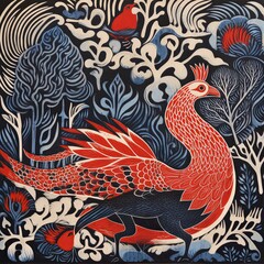 Block Print Woodblock Design