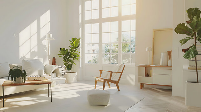 Scandinavian Living Room Mockup 