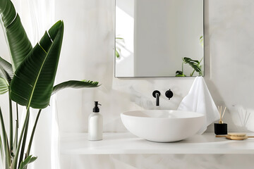 Modern Minimalist Bathroom Mockup 