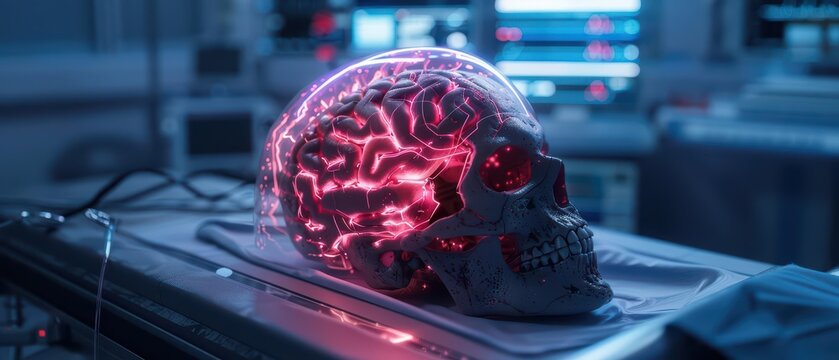 A craniotomy ad displays an ultramodern