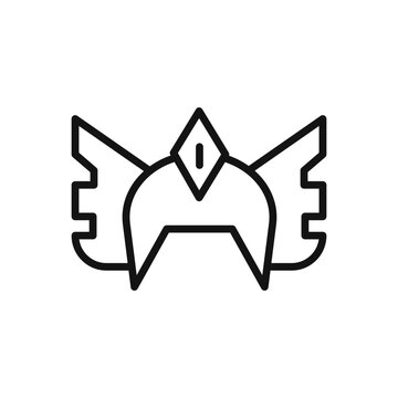 recommend clip art: Valkyrie icon outline collection in black and on white background
