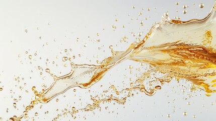 Obraz premium High-quality image of cooking oil splashing, suspended in air against white