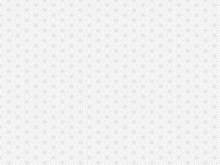 和柄パターンの背景壁紙素材、グレーの麻の葉模様のベクターイラスト