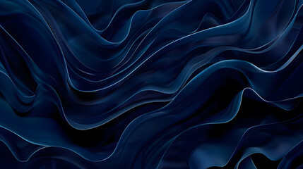 Obraz premium The abstract dark blue wave pattern conveys smooth motion and stylish texture, perfect for digital art, background design, or visual aesthetics, appealing to artistic sensibilities
