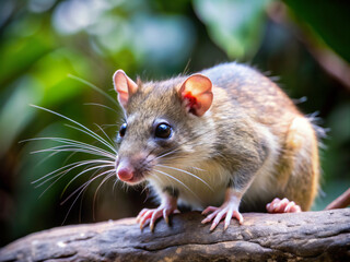 mouse in the grass, white, isolated, mouse, mammal, rodent, cute, fur, polecat, brown, domestic, white background