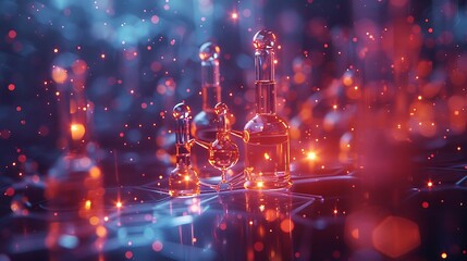 Futuristic chemistry textbook cover with comprehensive answers to lab experiments and detailed explanations of organic chemistry concepts using vibrant visuals