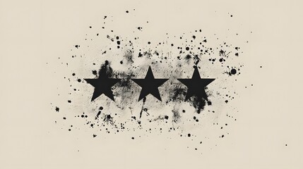 Abstract logo with black stars. 