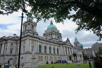 Obraz premium Making a stop on my day trip in Belfast, Northern Ireland