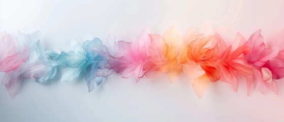 Obraz premium A vibrant abstract image featuring colorful smoke swirls in various shades of blue, pink, orange, and red against a light background.