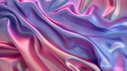 A vibrant and colorful mix of pink and purple silk fabric with a smooth texture, showcasing the playful interplay of colors and the intricate details of the material.