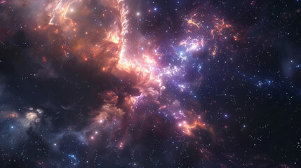 Naklejka premium Outer space background