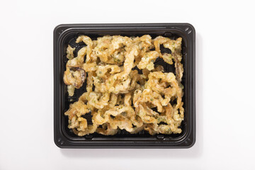 帆立貝ひも　あおさ天ぷら