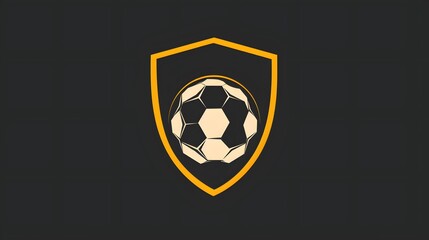 Football Badge with shield logo designs, Modern Soccer Badge logo template. 