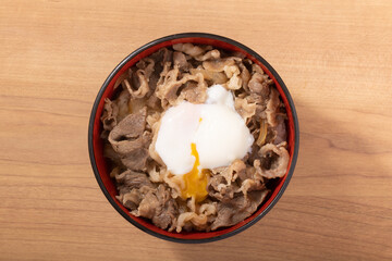 Fototapeta premium 温たま牛丼