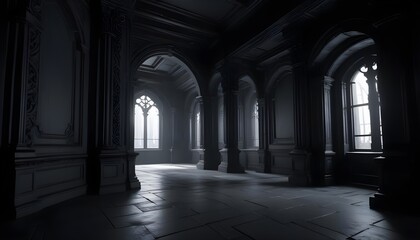 Fototapeta premium Clear Plain Shiny Soft Vintage Bokeh Cloudy Wave Like Geometric Black Background or Texture