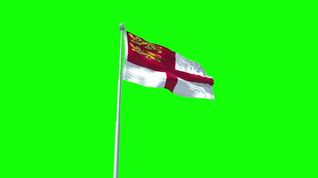Green screen flag of Sark