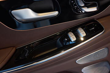 A car door with trim showcasing automotive design details