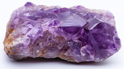 Fototapeta premium amethyst crystal, smooth, polished amethyst boasting a rich purple hue, reflecting light and showcasing its natural beauty ideal for crystal enthusiasts