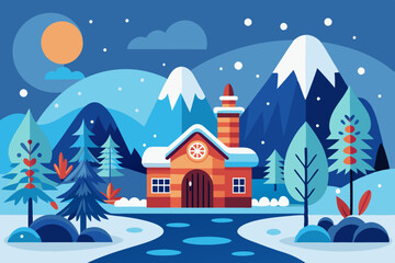 Winter background. stock illustration