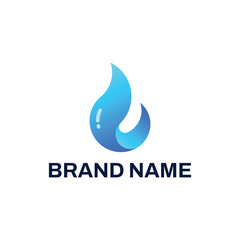 Modern Water Droplet Logo Concept